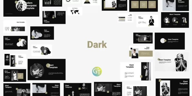 Black and White Free Powerpoint Template image preview