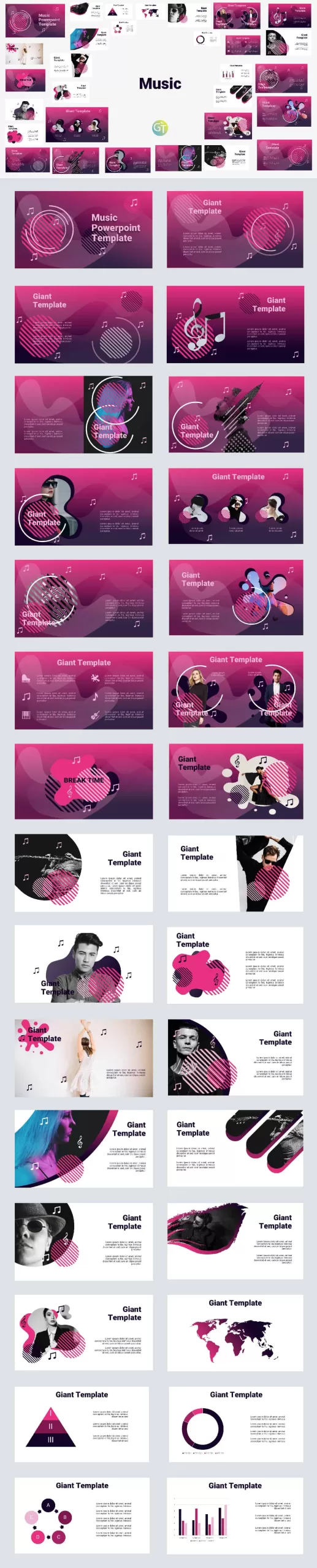 Music Free Powerpoint Template image preview