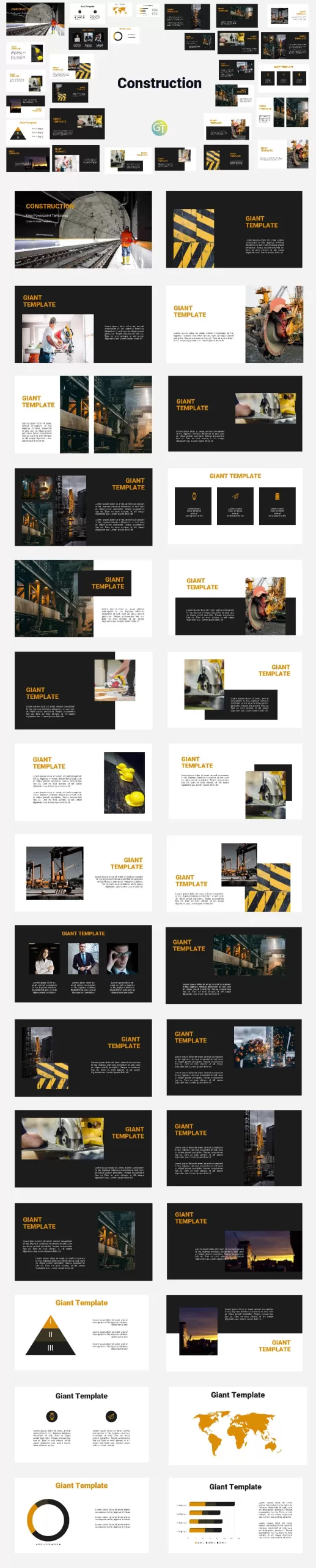 Free Powerpoint Templates Construction preview