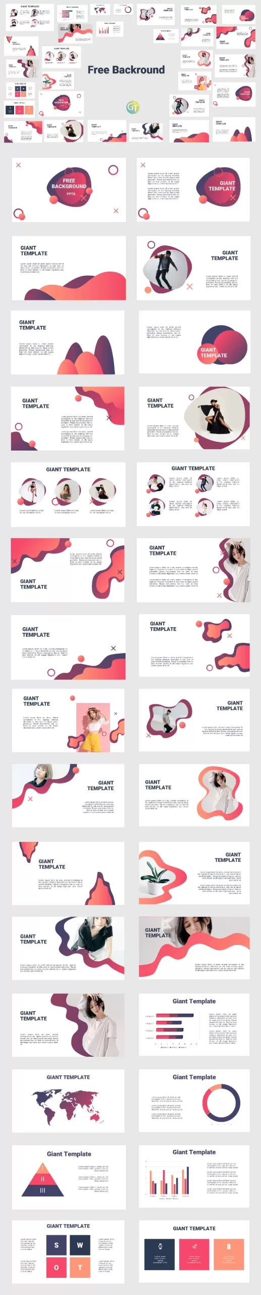 Free Background Powerpoint Template with Animation preview