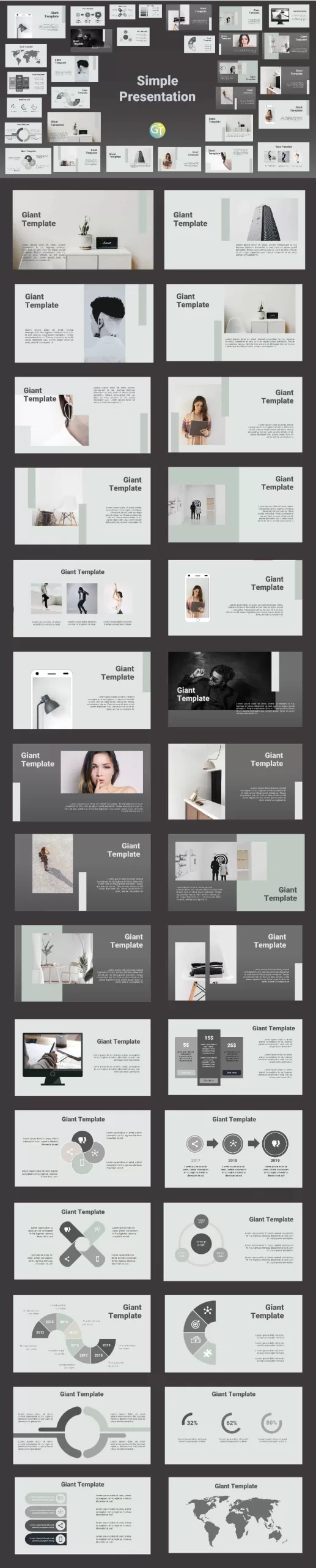 Template PPT Simple image preview