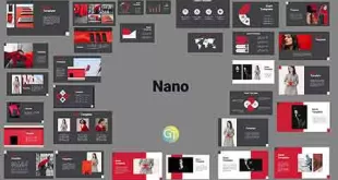 Nano Red Powerpoint Template Presentation