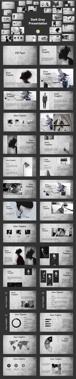 Dark Grey PPT image preview