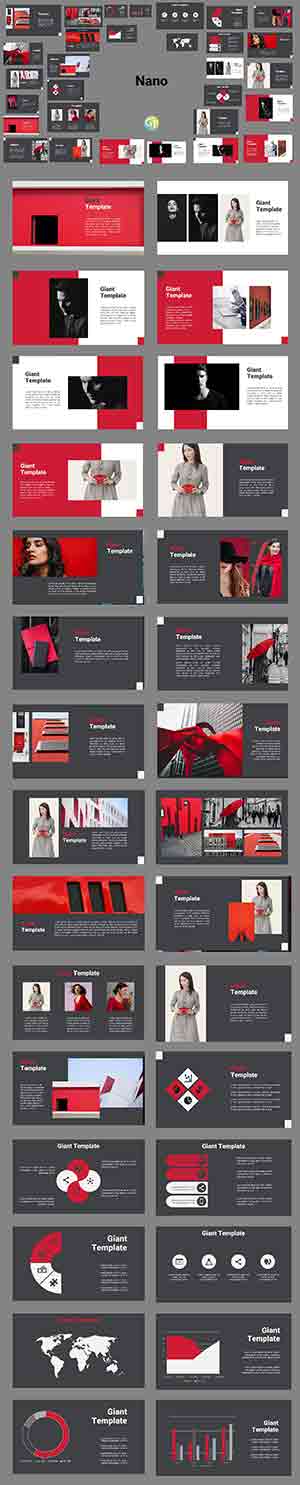 Nano Red Powerpoint Template Presentation 